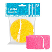  Губка д/тела TIAMO SPA "КРУГ Люкс" с петлей, коралловый поролон Арт.7756(ф18) 