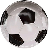Набор бумажных тарелок 6 шт. "Football party" (230 мм) Набор бумажных тарелок 6 шт. "Football party" (230 мм)