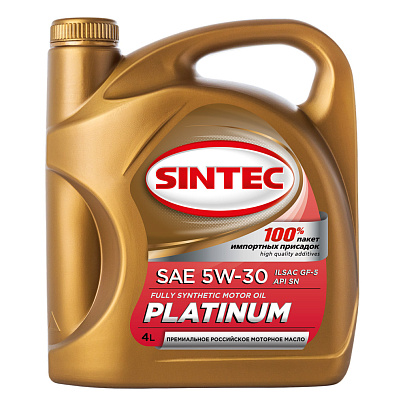  Масло моторное SINTEC PLATINUM 5W30 ILSAC GF-6, API SN синт 4л 
