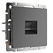  Розетка Ethernet RJ-45 графит рифленый/W1181004 