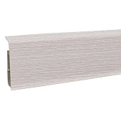 Плинтус Деконика (под проводку) Ясень серый 55мм 2.2м Плинтус Деконика (под проводку) Ясень серый 55мм 2.2м