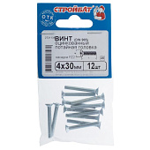 Винт оцинк.пот. DIN 965 М 4х30 (12шт) Винт оцинк.пот. DIN 965 М 4х30 (12шт)
