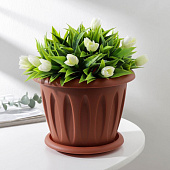 Горшок для растений "Фелиция" терракотовый 1,8л Д180 с поддонником С103Т Горшок для растений "Фелиция" терракотовый 1,8л Д180 с поддонником С103Т