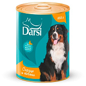 Влажный корм Дарси для собак 850 г сердце, печень Влажный корм Дарси для собак 850 г сердце, печень