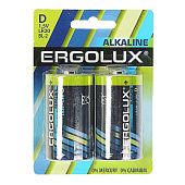 Батарейка LR20 Alkaline (2шт) Ergolux 11752 Батарейка LR20 Alkaline (2шт) Ergolux 11752
