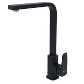  Смеситель для кухни черный нержавеющая сталь картридж D35 крепление гайка 3912/RK48004-0-07 Rusant 