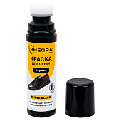 Краска для черной обуви SHEGRA (ШЕГРА) кожа, текстиль 75мл, губка, 700781