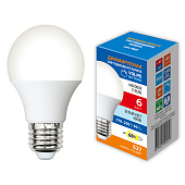 Лампа LED 6Вт Е27, груша, 4000К нейтр. Белый, диммируемая ТМ Volpe Лампа LED 6Вт Е27, груша, 4000К нейтр. Белый, диммируемая ТМ Volpe