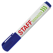  Маркер стираемый синий для белой доски STAFF Manager WBM-491 5 мм, с клипом, 151492 