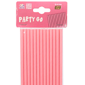 Трубочки одноразовые для напитков 25 шт. "Party go", pink (197 мм)