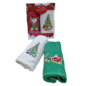 Комплект полотенец махровых 2шт Праздничное Комплект полотенец махровых 2шт Праздничное