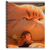 Тетрадь А5 48л гребень клетка картонная обложка Большие пушистики, 48-6493 Тетрадь А5 48л гребень клетка картонная обложка Большие пушистики, 48-6493