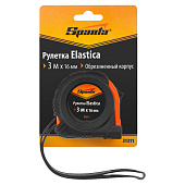 Рулетка 3мх16мм, обрезиненный корпус, Sparta Elastica Рулетка 3мх16мм, обрезиненный корпус, Sparta Elastica