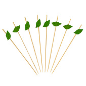  Шпажки для канапе "Листья" набор 24 шт, цвет зеленый   10092399 