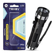  Фонарь ручной на батарейках 3xAAA анодированный алюм. TOKOV ELECTRIC 