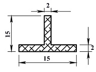 Тавр алюминиевый Серебро 15х15х2мм 2м Тавр алюминиевый Серебро 15х15х2мм 2м