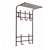  Вешалка с полкой ВПТ5/А, 5крючков, медный антик 