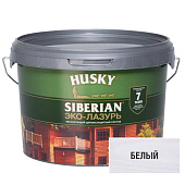 Защит. декор. покрытие HUSKY SIBERIAN ЭКО-ЛАЗУРЬ белый 2,5л