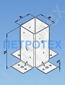Опора столба "Стакан" 50х50х150х2,0 мм, оцинкованная Опора столба "Стакан" 50х50х150х2,0 мм, оцинкованная