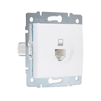Розетка СП комп. RJ45 бел. Карина Розетка СП комп. RJ45 бел. Карина