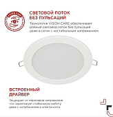 Светильник точечный встраиваемый LED RLP-VC 18Вт 4000К 1440Лм круг белый (d185х18/монтажн d143) /IN HOME