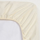  Простыня на резинке 180х200 Этель хлопок, поплин, молочный, 9241717 