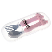 Набор детских столовых приборов в футляре «Зайчата», 10105351 Набор детских столовых приборов в футляре «Зайчата», 10105351