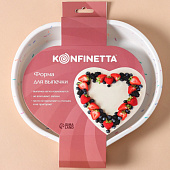 Форма силиконовая для выпечки KONFINETTA «Сердце», 25?23?3,5 см цвет белый 9687230 Форма силиконовая для выпечки KONFINETTA «Сердце», 25?23?3,5 см цвет белый 9687230
