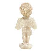  Сувенир Пухлый ангелок в цветочном венке, с большим сердцем, 10,5х4,5х5,5 см, полистоун, 7485943 