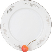 Тарелка десертная 19 см Thun Constance, декор "Серый орнамент, отводка платина" БТФ0579 Тарелка десертная 19 см Thun Constance, декор "Серый орнамент, отводка платина" БТФ0579