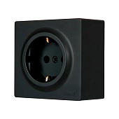  Розетка накладная с заземлением, цвет черн. бархат, Lezard LETO 