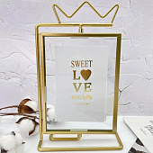  Фоторамка «Crown», gold, металл (10х15 см) 