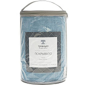  Покрывало 215х240 стеганое Традиция поплин (Серо-голубой текстура) 