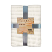 Покрывало 180х200 Полоска фланелевое молочный Покрывало 180х200 Полоска фланелевое молочный