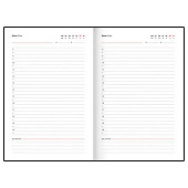  Ежедневник недатированный А5 BRAUBERG Stitch, 160л, под кожу, магнит,серый, 116591 