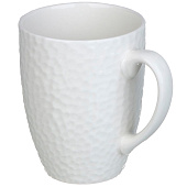 Кружка 350мл, фарфор, "Рельеф", белая 806-159 Кружка 350мл, фарфор, "Рельеф", белая 806-159