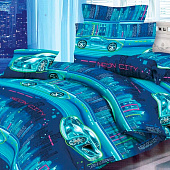  Комплект постельного белья Sateen De Luxe Детский бязь Неоновый проспект 