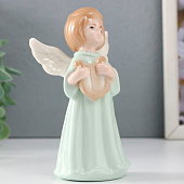 Сувенир керамика "Девочка-ангел в зелёном платье с лирой в руках" 7х5,5х12,2 см 9720731 Сувенир керамика "Девочка-ангел в зелёном платье с лирой в руках" 7х5,5х12,2 см 9720731
