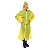  Дождевик-плащ Macarons, 110 мкрн, 115х65 см, с капюшоном и завязками, на кнопках, желтый, ДоброСад, 786-565 