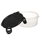 Контейнер герметичный для СВЧ с защелками круглый, 0,35л пластик 861-341 Контейнер герметичный для СВЧ с защелками круглый, 0,35л пластик 861-341