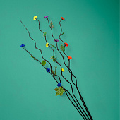  Интерьерный декор из бамбука, листья пластик 200 см зелёный   7779965 