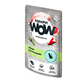 Влажный корм AlphaPet WOW Superpremium для кошек с чувствительным пищеварением 85г кролик/потрошки 215000