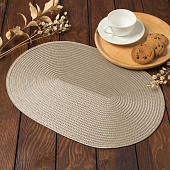 Салфетка сервировочная Доляна "Овал", цв.бежевый, 45х30 см 4360980 Салфетка сервировочная Доляна "Овал", цв.бежевый, 45х30 см 4360980