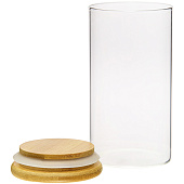 Банка с бамбук.крышкой, Д65 Ш65 В120, 350 мл, прозрачный Muj-03 Банка с бамбук.крышкой, Д65 Ш65 В120, 350 мл, прозрачный Muj-03