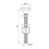 Арматура для бачка кноп 2 режима нижняя подводка F012400-01K Iddis