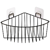 Корзинка для ванной комнаты угловая черная Black 109755