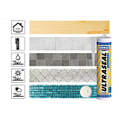 Герметик силиконовый KRASS Ultraseal универсальный Белый 260мл Герметик силиконовый KRASS Ultraseal универсальный Белый 260мл