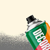  Эмаль аэрозольная универсальная Слоновая кость DECORIX, 520мл. 