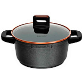  Кастрюля с крышкой 1,5 л, литой алюминий, 16 см, Durata, DRTT16BE101 