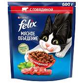 Сухой корм FELIX Мясное объедение Говядина 600г